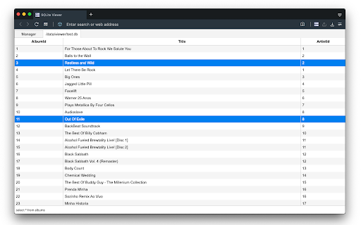 SQLite Viewer screenshot