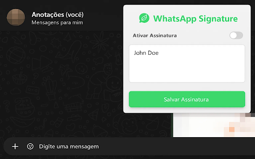 WhatsApp Signature Sender screenshot