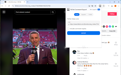Comment Export Tool screenshot