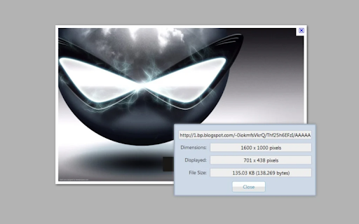 Image Size Info screenshot
