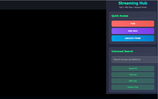 Streaming Hub - Tubi HBO Amazon Prime screenshot