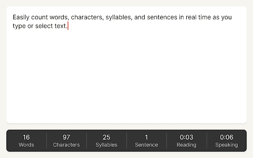 Word Count: Live Metrics for Writers screenshot