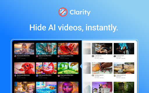 Clarity: Hide AI Videos on YouTube screenshot
