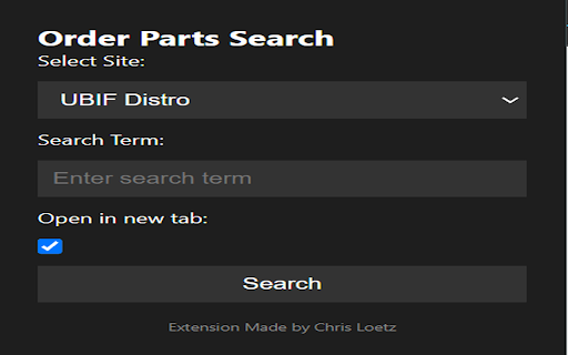 Order Parts screenshot