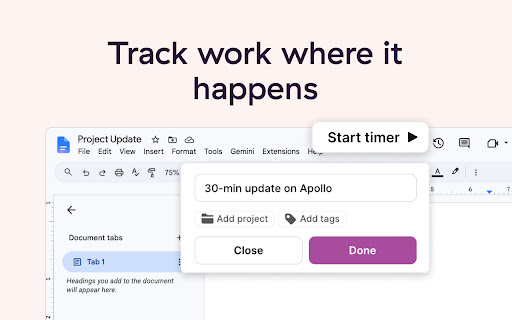 Toggl 2.0 screenshot
