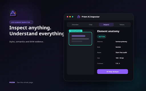 Prism – AI Website Audit & Inspector screenshot