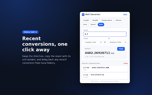 Unit Converter - Length, Weight & Temperature Tool screenshot
