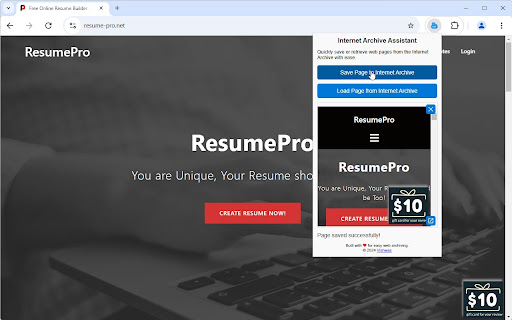 Internet Archive Assistant screenshot