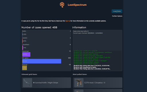 CS2 Case Opening Stats screenshot