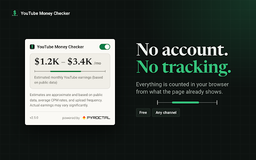 YouTube Money Checker — Channel Earnings & Income Estimator screenshot
