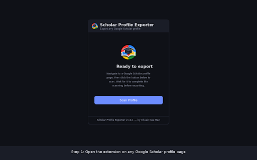 Scholar Profile Exporter screenshot