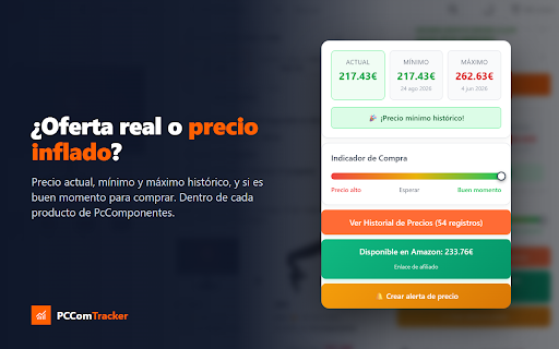 PCComTracker: historial de precios para PcComponentes screenshot