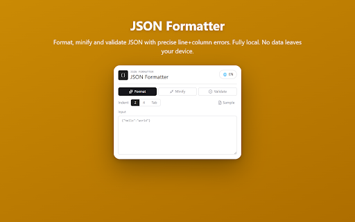 JSON Formatter screenshot