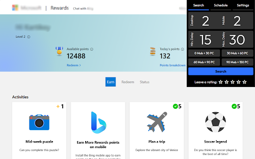 Rewards Search Automator screenshot