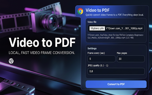 Convert Video to PDF - MyExtHub screenshot