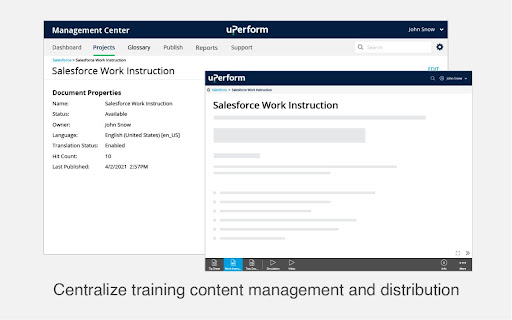 uPerform® In-application Help screenshot