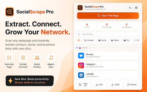 SocialScrape Pro screenshot