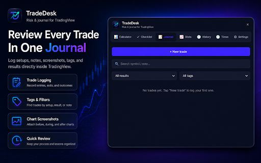 TradeDesk — Risk Calculator & Trading Journal screenshot