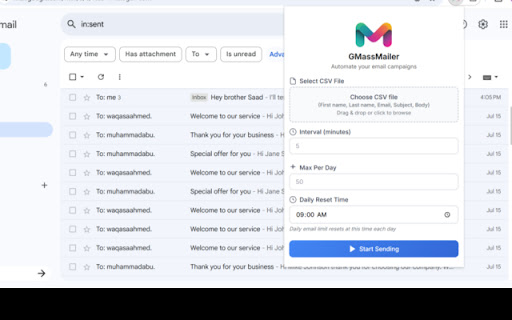 GMassMailer - Email Campaign Manager screenshot