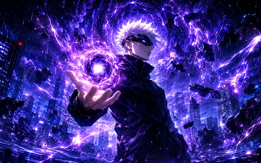 Gojo Hollow Purple Jujutsu Kaisen JJK Live Wallpaper screenshot