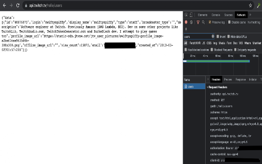 Twitch API Injector screenshot