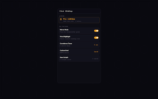 SnapScript — Browser Teleprompter screenshot