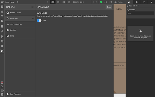 Relume Chrome Extension for Webflow screenshot