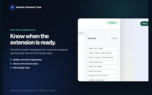 Genesis AI Browser Tools screenshot