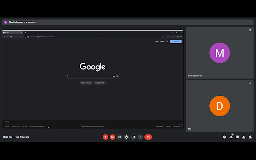 Google meet fullscreen screenshot