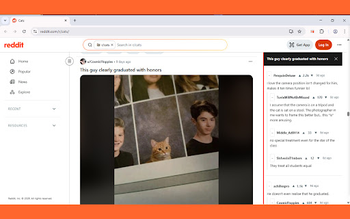 Sidebar Comments for Reddit screenshot