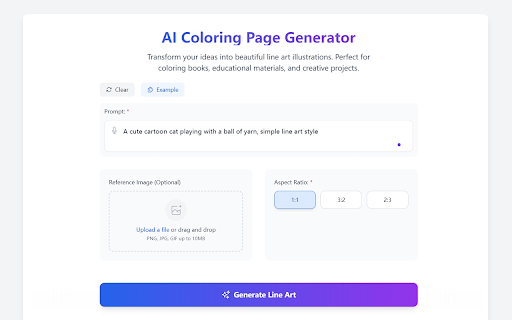 AI Coloring Pages Generator - Unleash Your Creativity screenshot