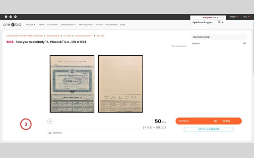 Aukcjoner OneBid screenshot