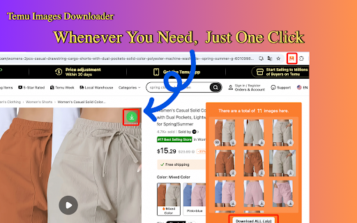 Temu Image and Video Downloader screenshot