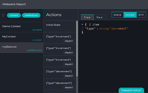 React Context DevTool screenshot