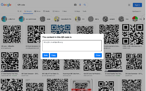 QR Code screenshot