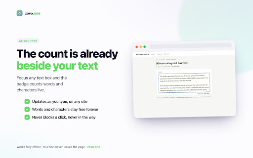 Countly · Live Word & Character Counter screenshot