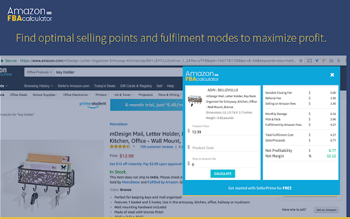 FBA calculator for Amazon Sellers : SellerApp screenshot