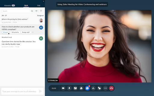 Zoho Meeting screenshot