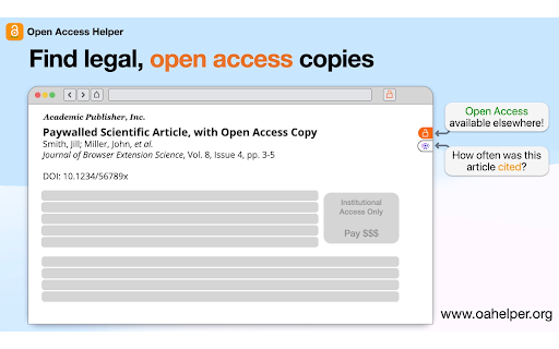 Open Access Helper Web screenshot