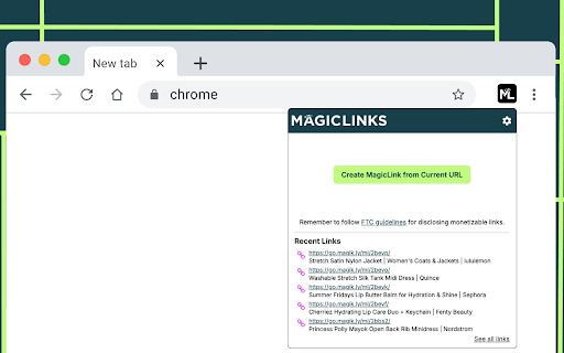 MagicLinks screenshot