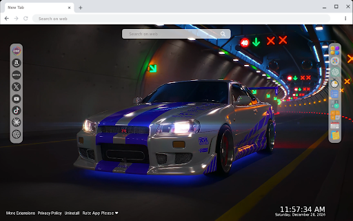 Nissan Skyline Live Wallpaper New Tab screenshot