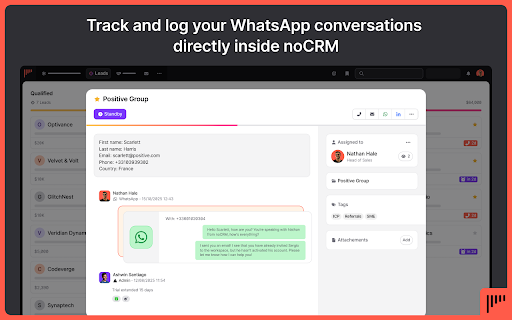 noCRM: Sell Faster on WhatsApp™ screenshot