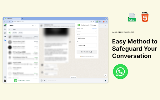 ChatBackup for WhatsApp - Download WhatsApp chat history from PC screenshot