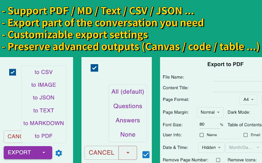 ChatGPT Exporter - ChatGPT to PDF, MD, and more screenshot