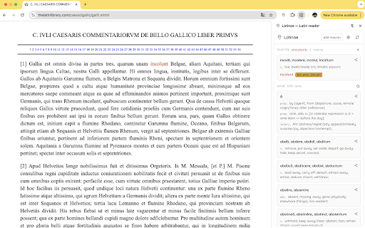 Latinae — Latin reader screenshot