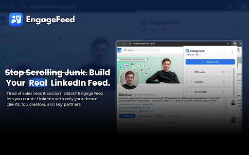 EngageFeed - Custom LinkedIn feed screenshot