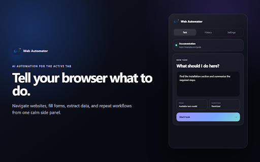 Web Automator – AI Browser Agent screenshot