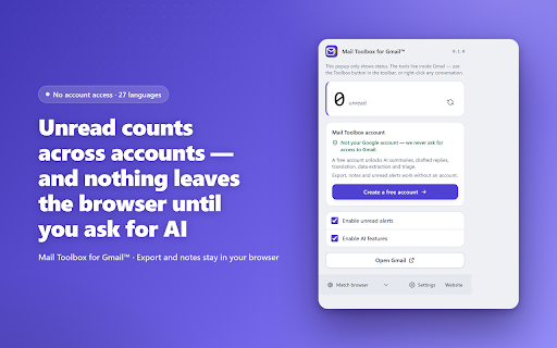 Mail Toolbox for Gmail™ screenshot
