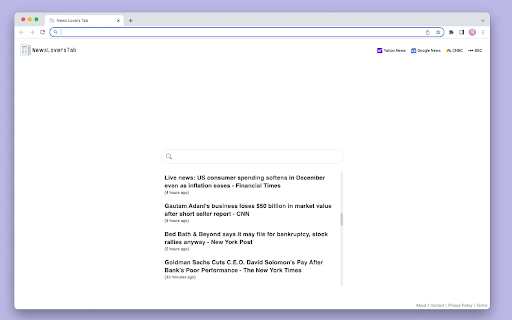 News Lovers Tab screenshot