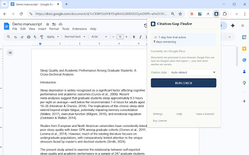 Citation Gap Finder screenshot
